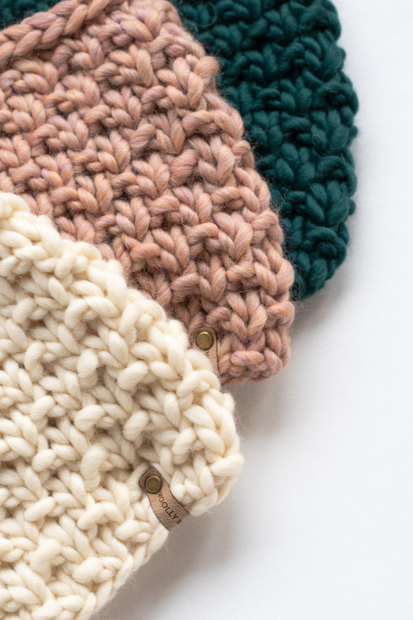 Blush Pink Peruvian Wool Hand Knit Cowl
