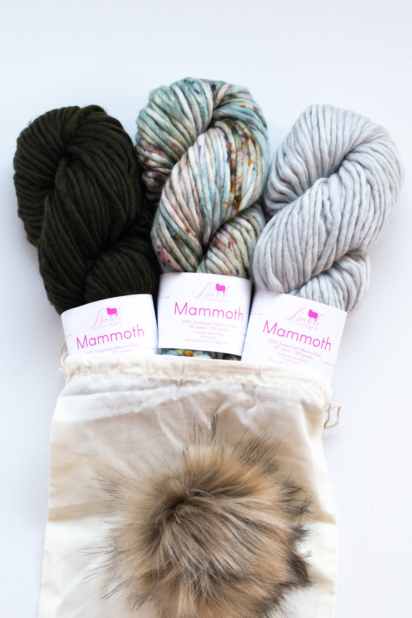 Sunrise Pattern Knitting Kit with Baah Yarn Mammoth, Super Bulky Yarn Knitting Kit