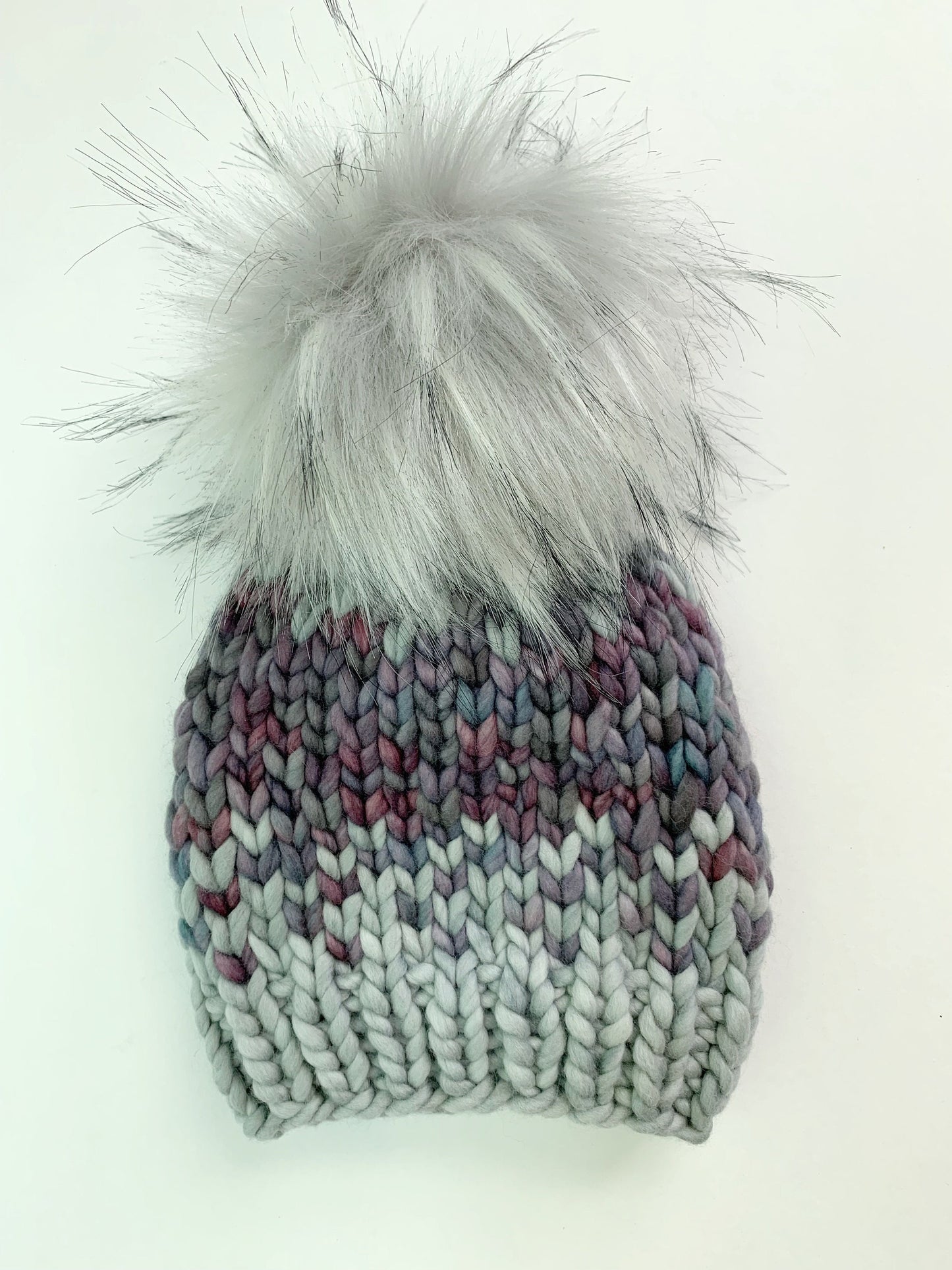 KNITTING PATTERN: Sunrise Hat in 5 Sizes | Easy Fair Isle Knit Hat Pattern | Super Bulky Yarn Scrap Yarn Pattern | Ombre Knitting Pattern