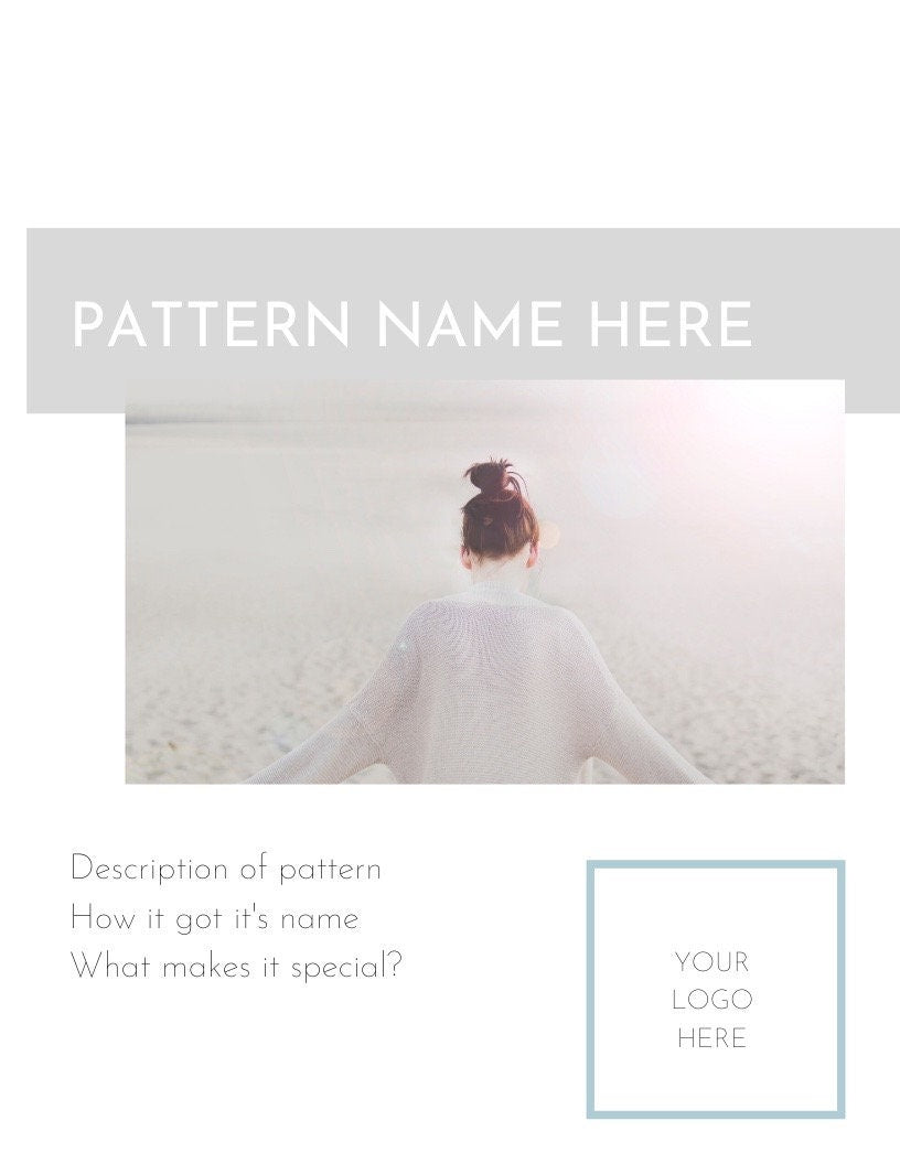 CANVA PATTERN TEMPLATE | Modern Theme | Knitting Pattern Template | Crochet Pattern Template | Canva Template