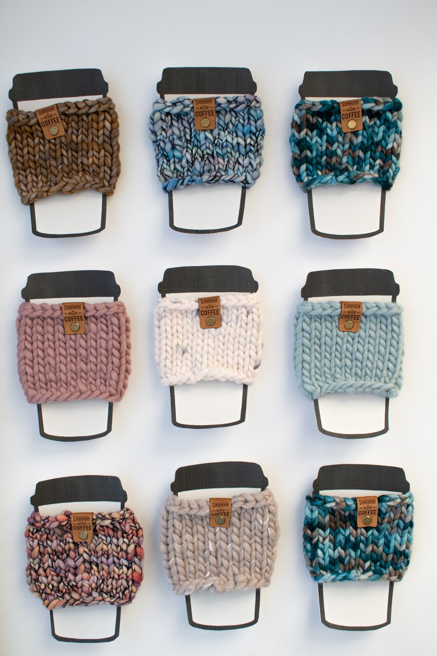 KNITTING PATTERN: Scrap Yarn Coffee Cozy Pattern | Knit Coffee Sleeve Pattern