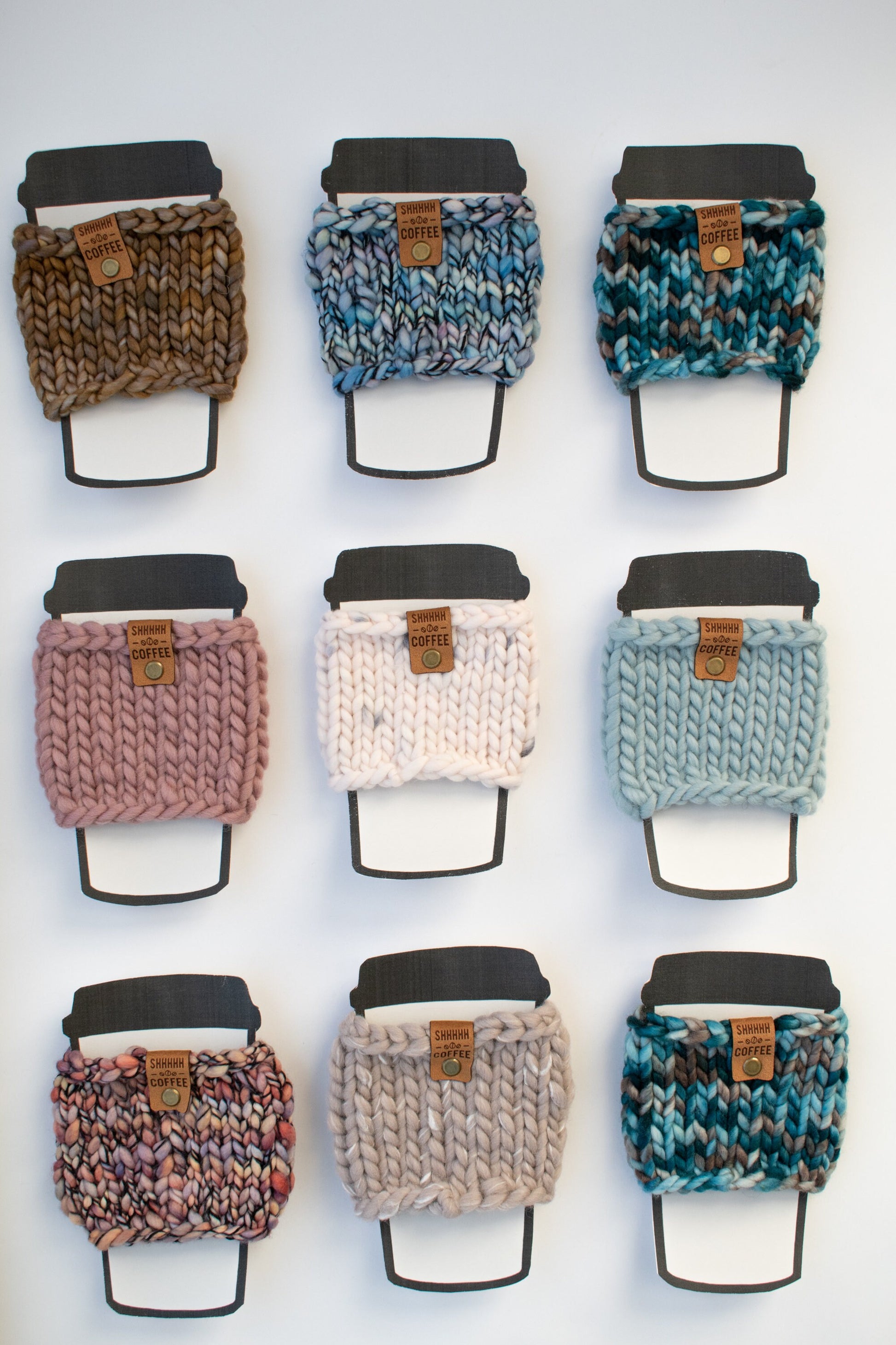 KNITTING PATTERN: Scrap Yarn Coffee Cozy Pattern | Knit Coffee Sleeve Pattern