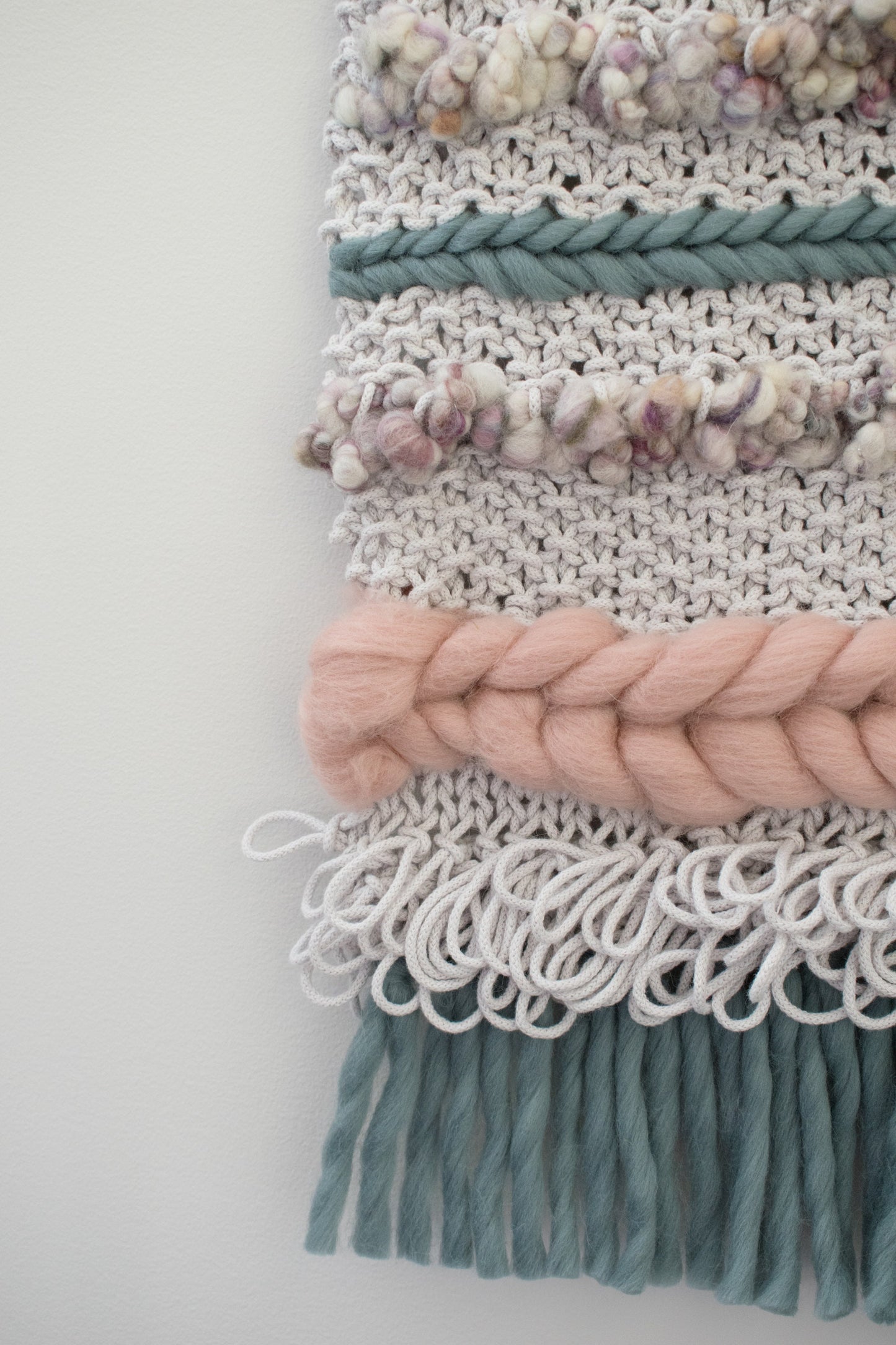 KNITTING + WEAVING PATTERN: Iona Wall Hanging | Easy Boho Knit and Woven Wall Hanging Pattern | Home Decor Knitting Pattern Weaving Pattern