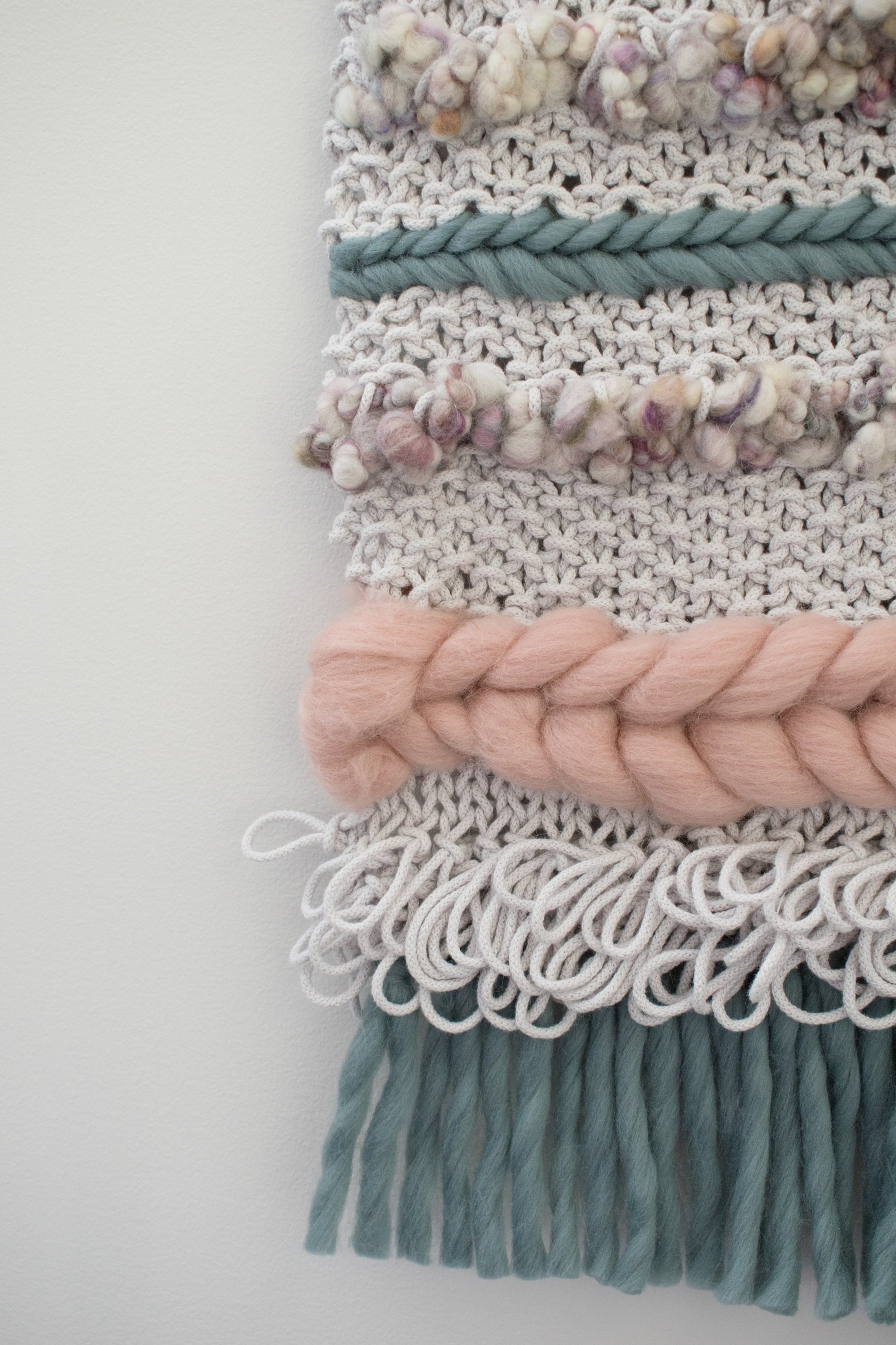 KNITTING + WEAVING PATTERN: Iona Wall Hanging | Easy Boho Knit and Woven Wall Hanging Pattern | Home Decor Knitting Pattern Weaving Pattern