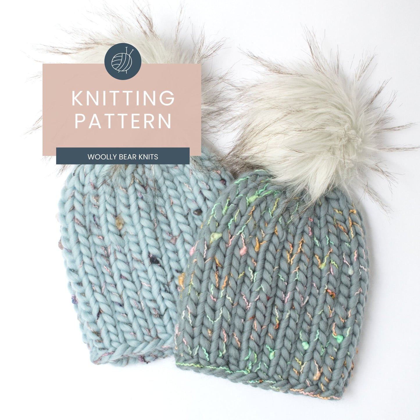KNITTING PATTERN: Loppet Beanie | Easy Super Bulky Knit Hat Pattern | Slub Yarn Knitting Pattern