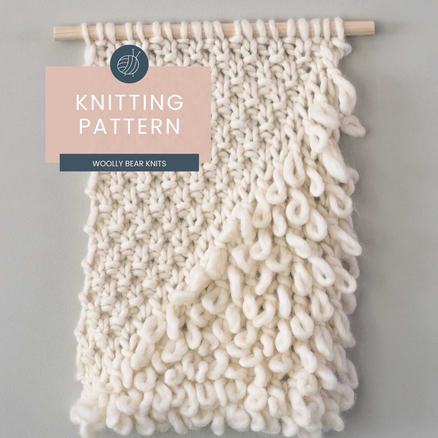 KNITTING PATTERN: Scandia Wall Hanging | Knit Wall Hanging Pattern | Boho Knit Wall Hanging Pattern | Easy Home Decor Knitting Pattern