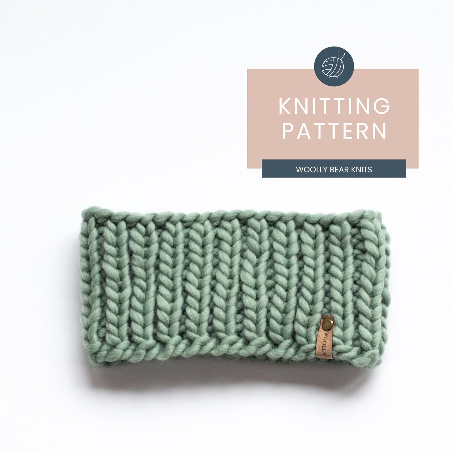 KNITTING PATTERN: Wildwood Headband, Easy Ribbed Knit Headband Pattern, Easy Super Bulky Weight Yarn Ear Warmer Knitting Pattern
