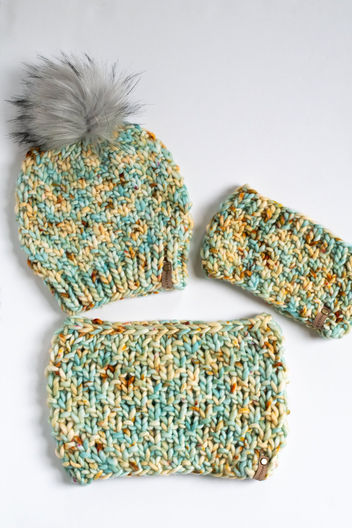KNITTING PATTERN: Sandbar Pattern Set; Hat, Cowl, and Headband Knitting Pattern, Super Bulky Knitting Pattern, Easy Knitting Pattern