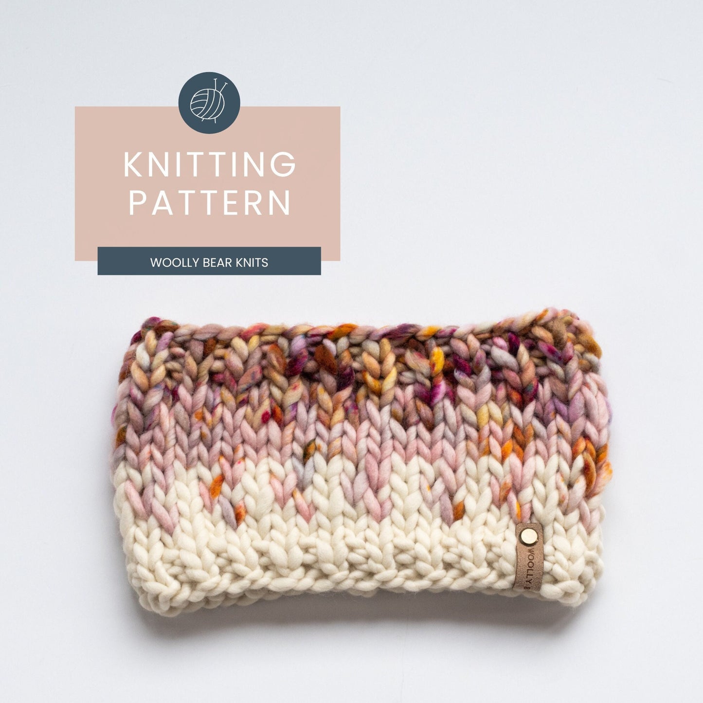KNITTING PATTERN: Sunrise Headband, Easy Fair Isle Knit Headband Pattern, Easy Super Bulky Weight Yarn Ear Warmer Knitting Pattern