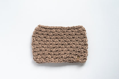 Beige Merino Wool Hand Knit Cowl