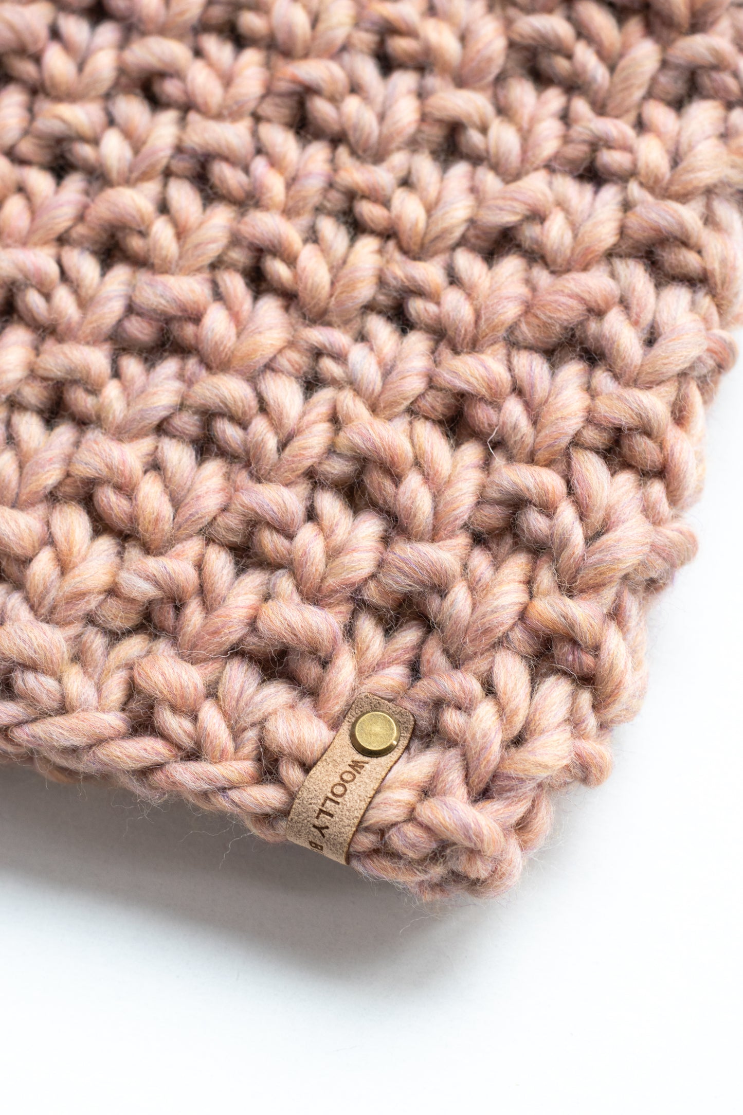 Blush Pink Peruvian Wool Hand Knit Cowl