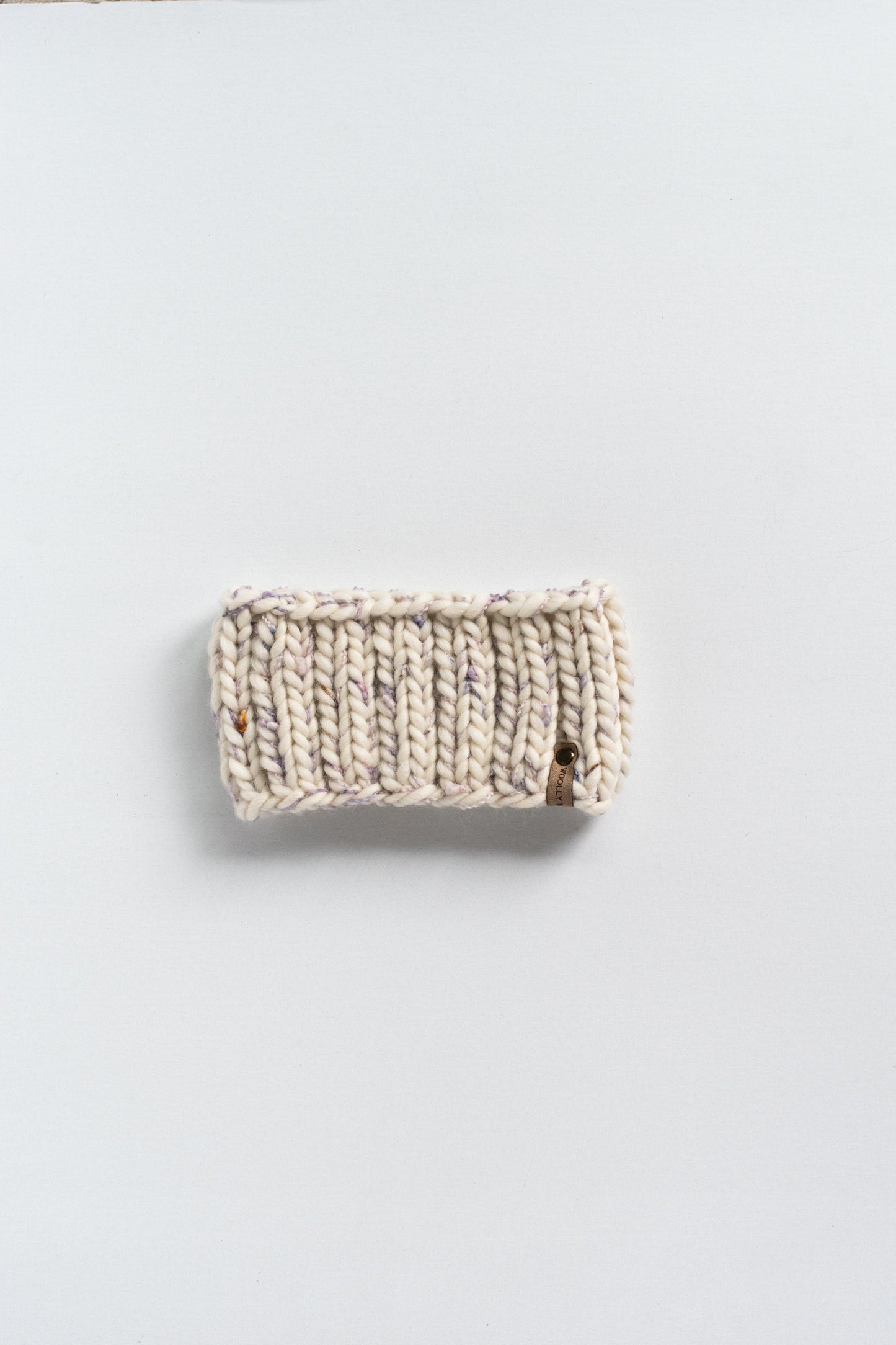 Ivory Slub Peruvian Wool Hand Knit Headband