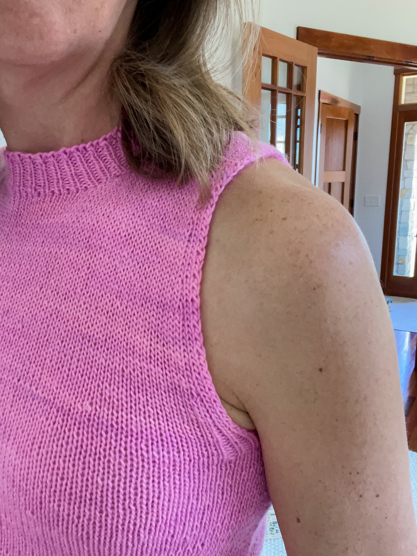 Bright Pink Tank Sweater, Size XS