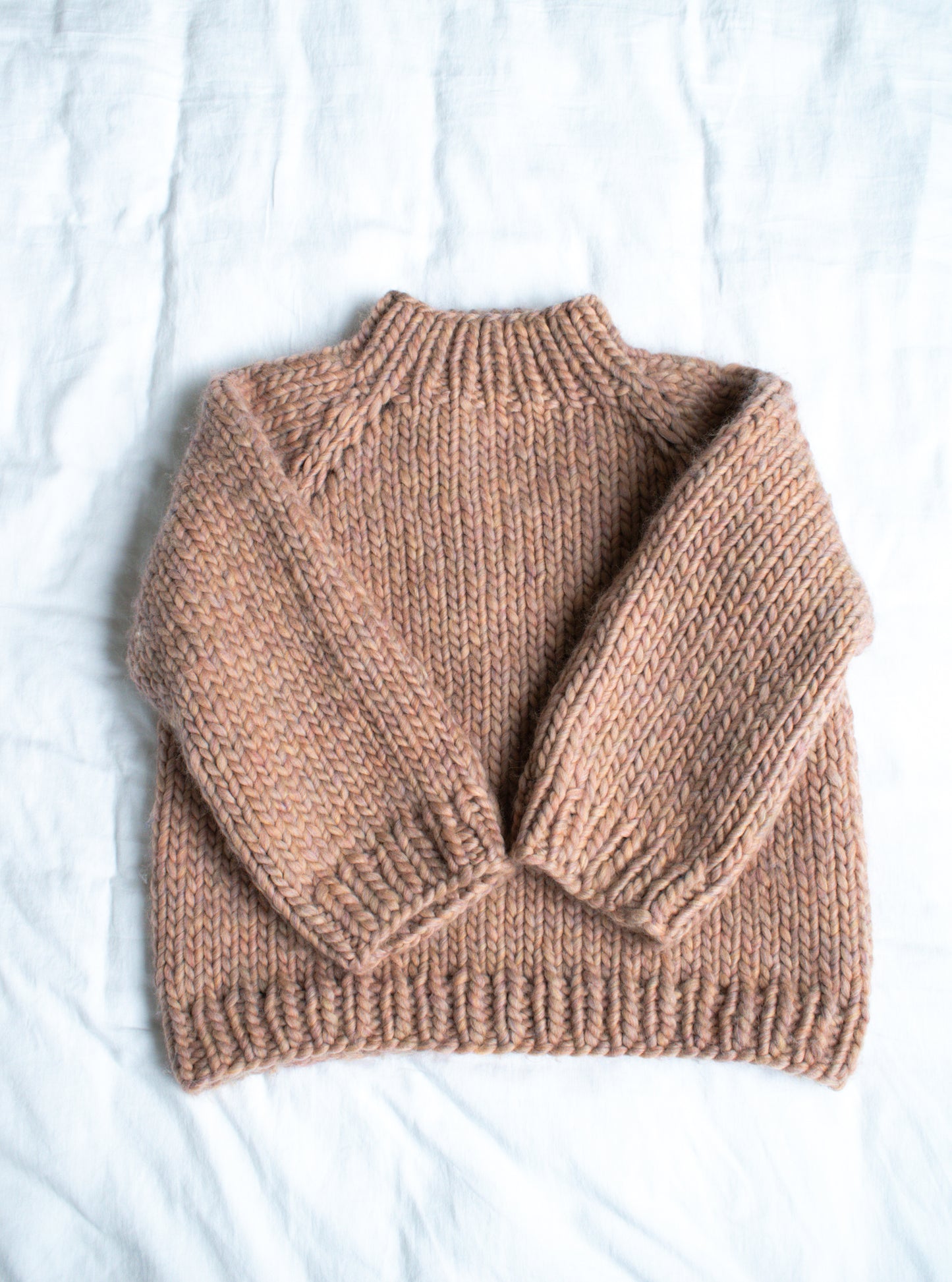 Chunky Pink Raglan Sweater, Size Small