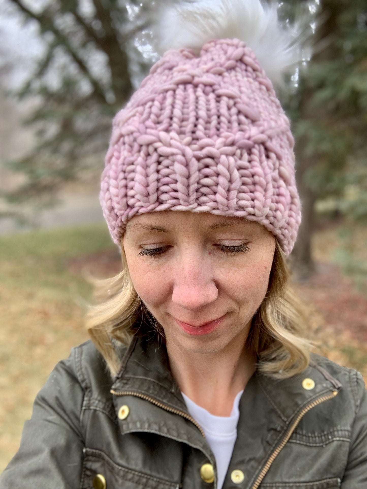 KNITTING PATTERN: Honeysuckle Hat | Cable Knit Hat Pattern | Super Bulky and Bulky Yarn Knitting Pattern