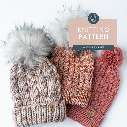 KNITTING PATTERN: Spinnaker Beanie | Cable Knit Hat Pattern | Easy Super Bulky
