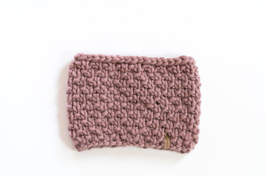 Mauve Peruvian Wool Hand Knit Cowl, Chunky Luxury Knit Cowl, Ethically Sourced Wool, Chunky Knit Neckwarmer