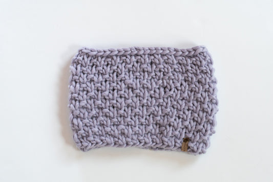 Lavender Peruvian Wool Hand Knit Cowl, Chunky Luxury Knit Cowl, Ethically Sourced Wool, Chunky Knit Neckwarmer