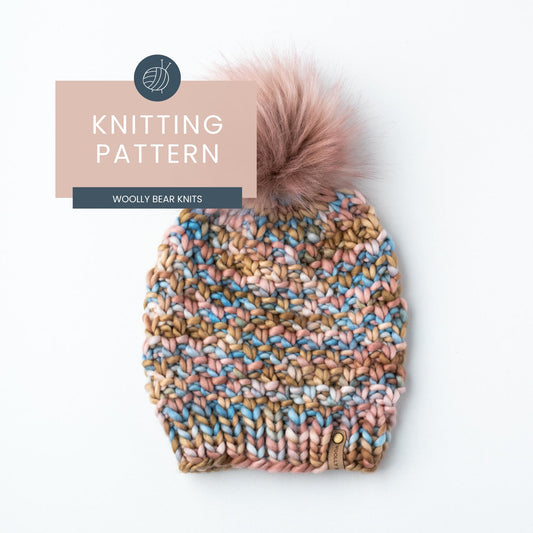 KNITTING PATTERN: Adrift Beanie Pattern; Hat Knitting Pattern, Super Bulky Knitting Pattern, Easy Knitting Pattern