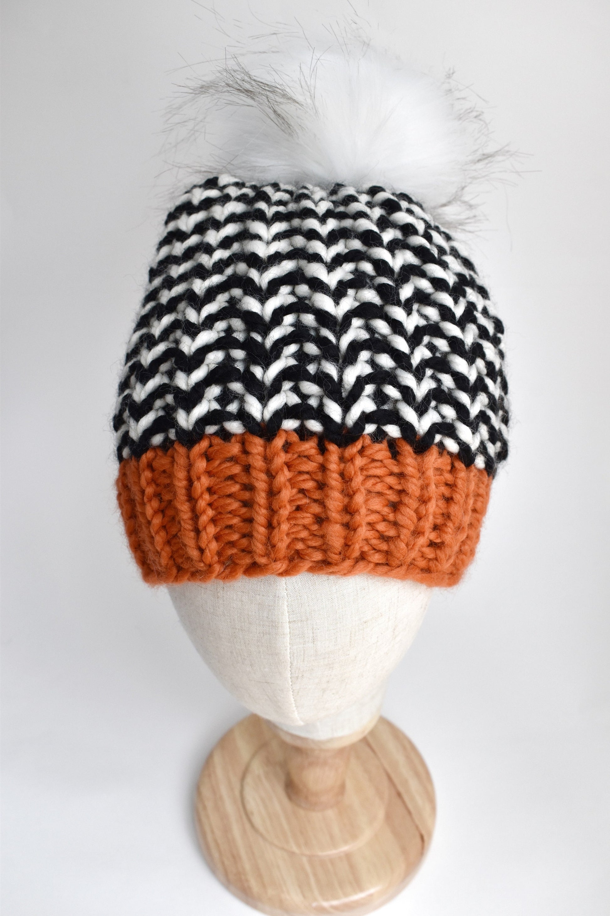 How to Attach Faux Fur Poms to Knit and Crochet Beanies. 