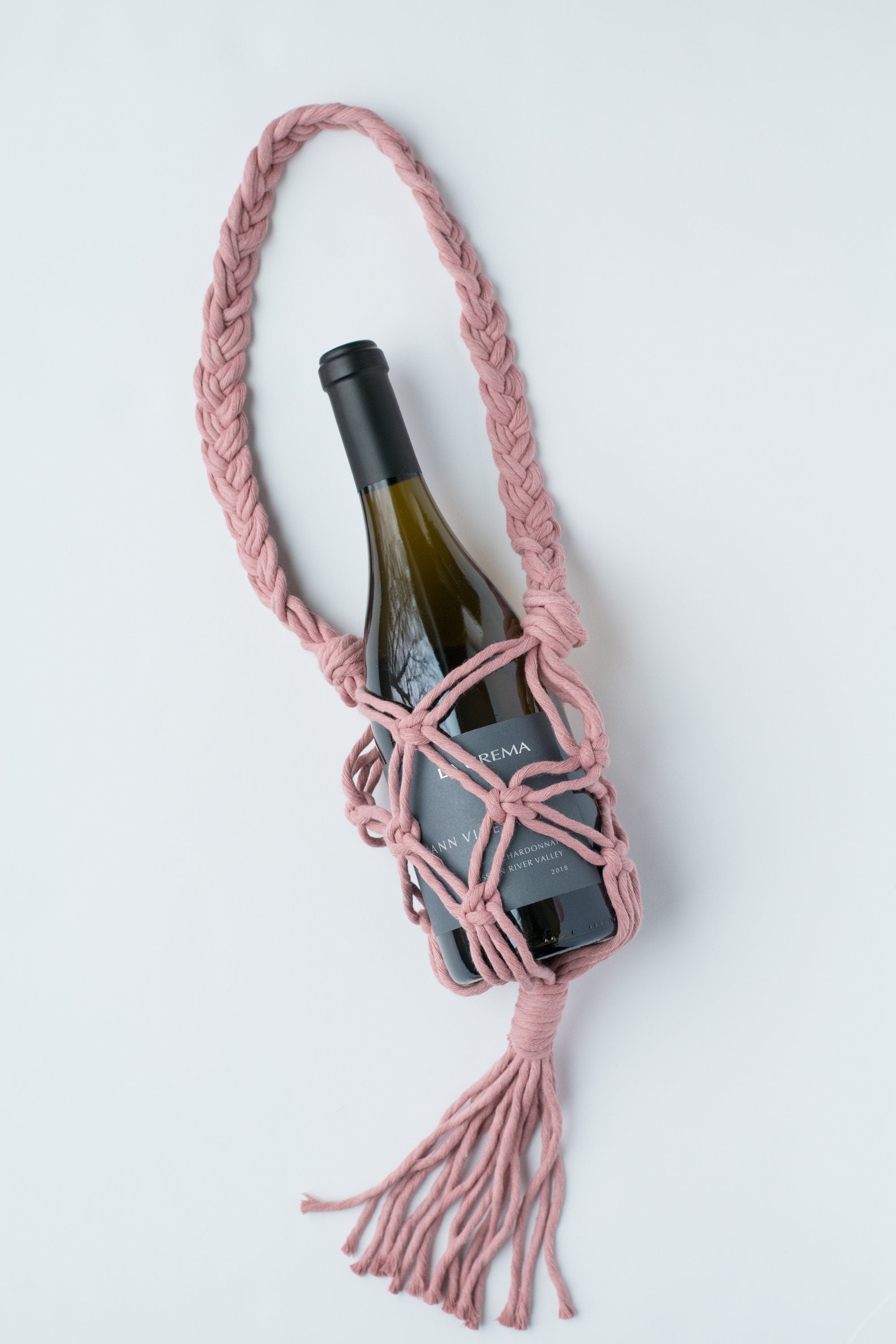 Macrame Wine Bottle Tote