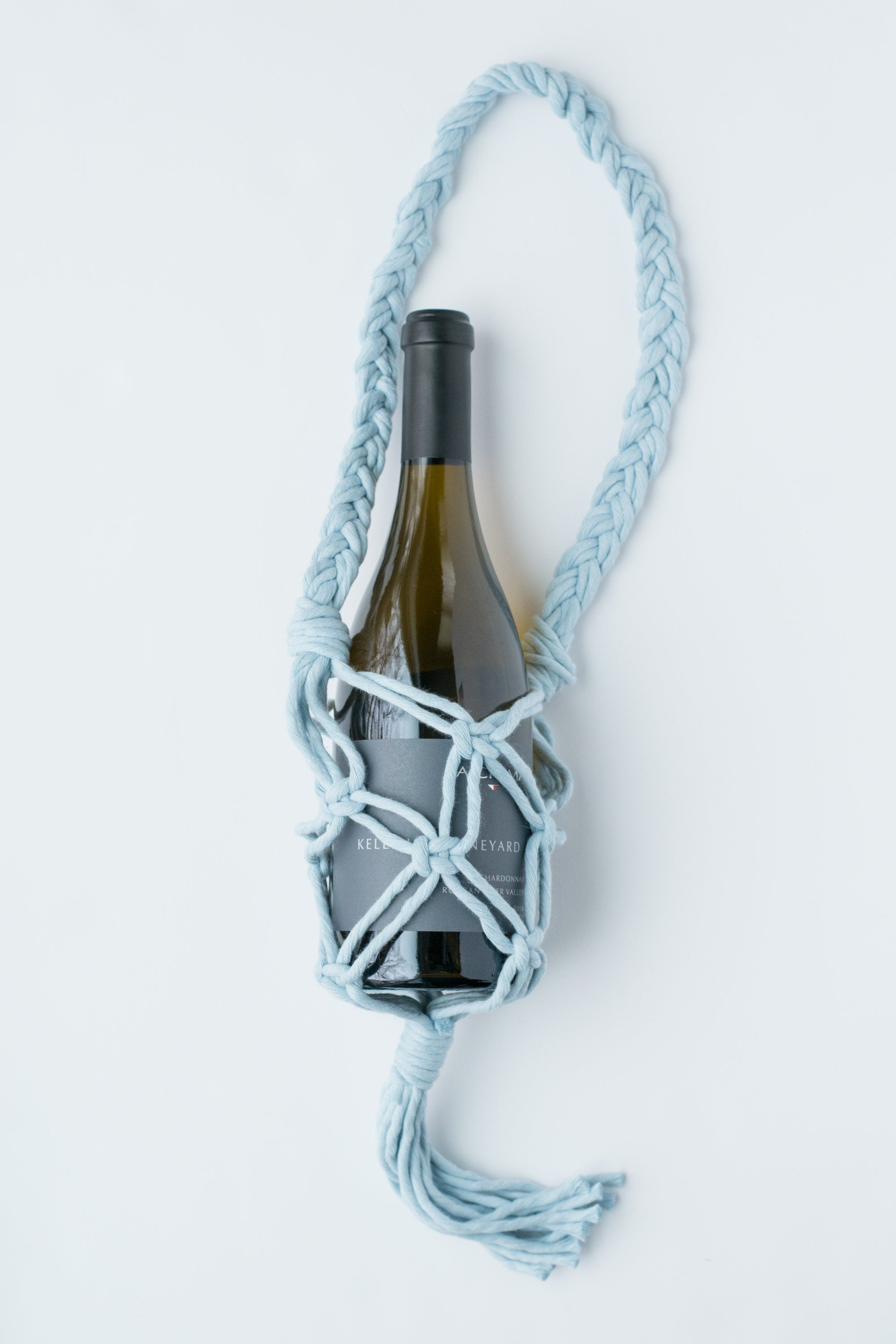 Macrame Wine Bottle Tote Woolly Bear Knits