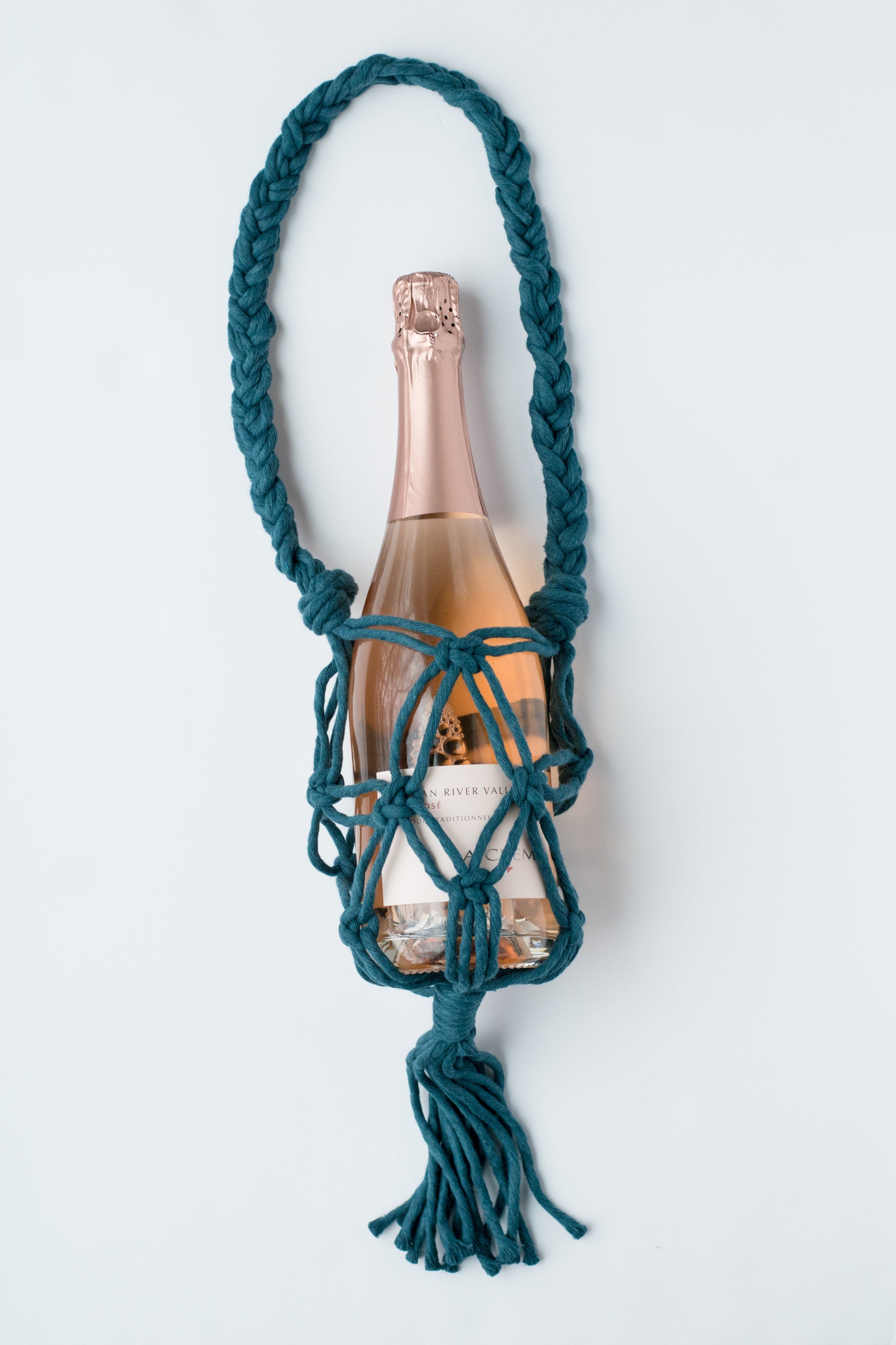 Macrame best sale wine tote