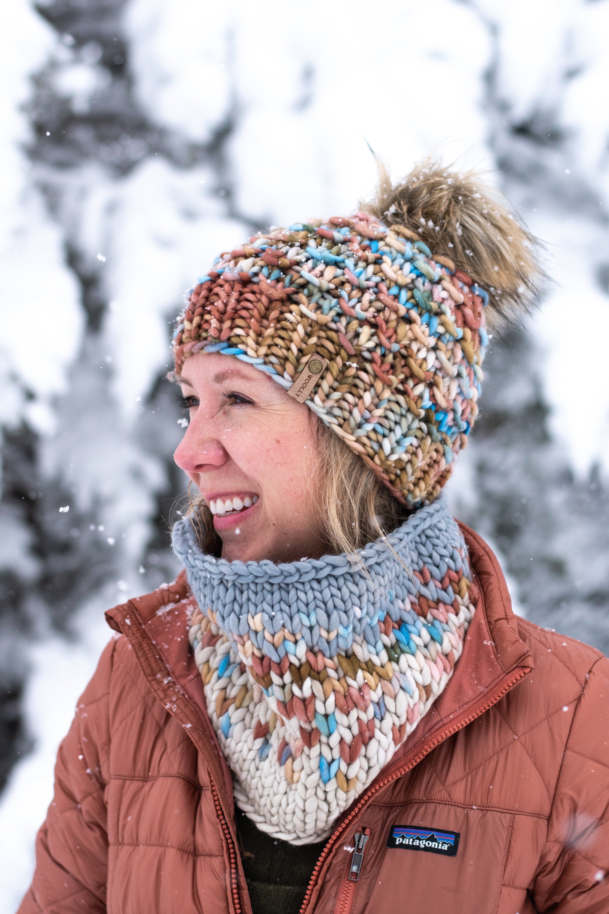 Beautiful hand-knit, one-of-a-kind 2024 cowl!