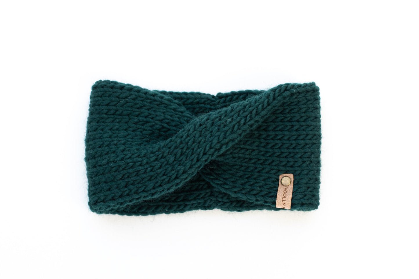 Forest Green Peruvian Wool Hand Knit Headband