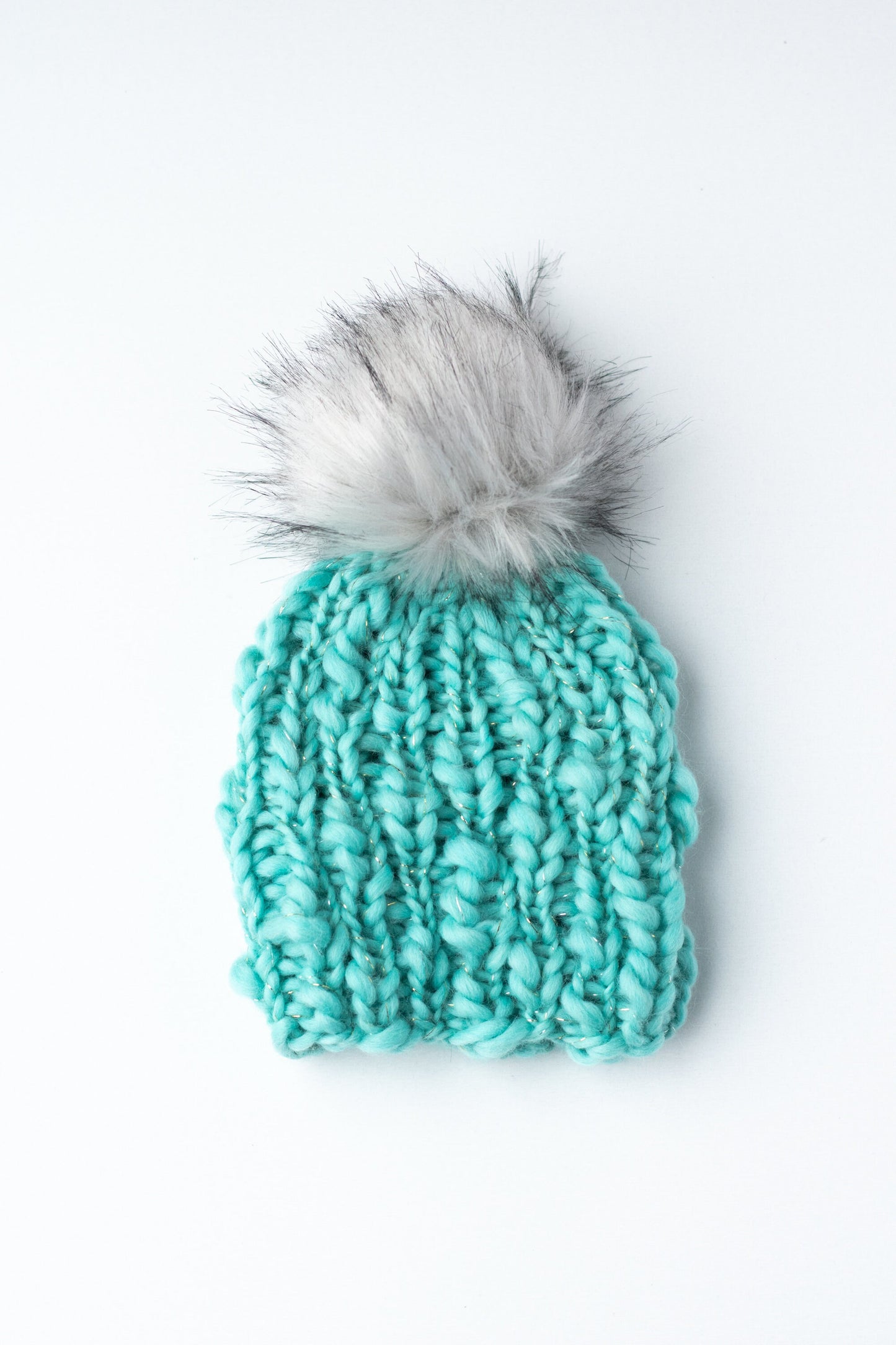 Toddler Teal Hand Knit Handspun Wool Hat | Toddler Chunky Knit Hat | Turquoise Toddler Winter Knit Hat | Boho Chic Toddler Winter Hat